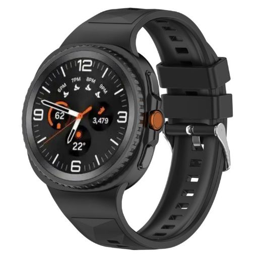 Samsung Galaxy Watch 8 Ice Crystal Texture Silicone Band - Black - 1
