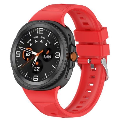 Samsung Galaxy Watch 8 Ice Crystal Texture Red Silicone Band - 1