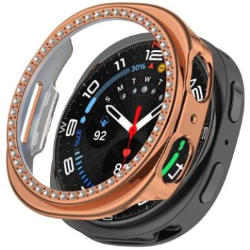 Samsung Galaxy Watch 8 44mm Diamond Hollow PC Case Rose Gold - 1