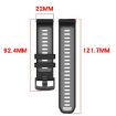 Garmin Forerunner 970 Two-Color Silicone Watch Band (Black+Lime) - 6
