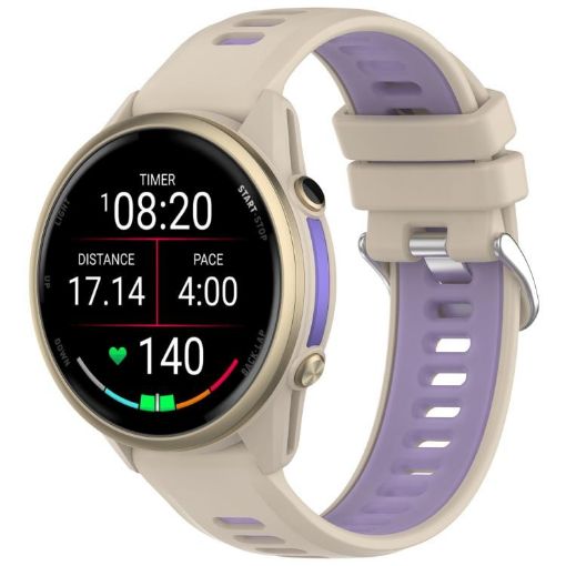 Garmin Forerunner 970 Purple Silicone Watch Band with Steel Buckle - 1
