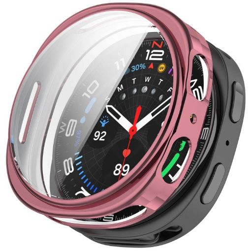 Samsung Galaxy Watch 8 44mm Pink Electroplated TPU Protective Case - 1