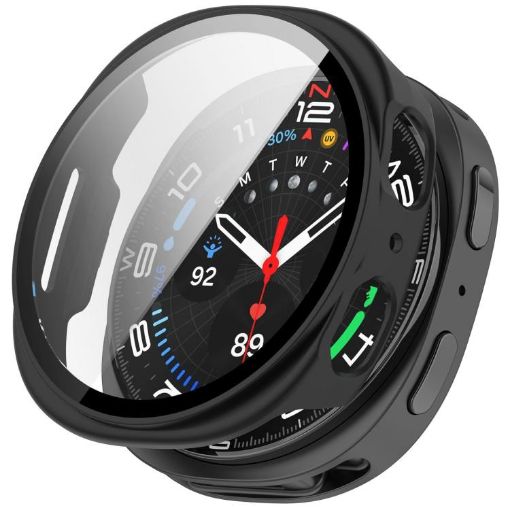 Samsung Galaxy Watch 8 44mm Tempered PC Case (Frosted Black) - 1