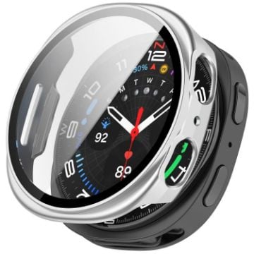 Samsung Galaxy Watch 8 40mm Tempered Film PC Case - Silver - 1