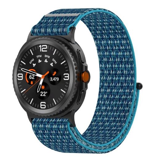 Samsung Galaxy Watch 8 Nylon Hook & Loop Band 40/44mm - Blue - 1