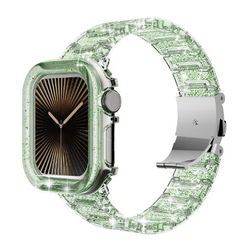 Apple Watch 44mm/45mm Chameleon PC Case Resin Band (Green) - 1