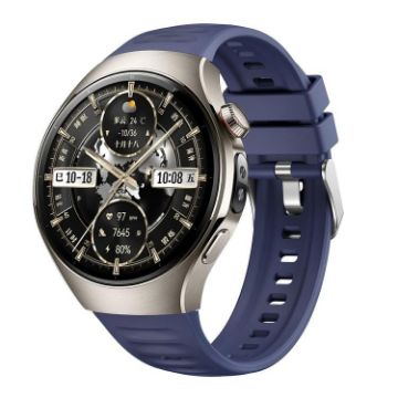 Huawei Watch 5 46mm Dark Blue Corrugated Silicone Band - 1