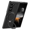 Samsung Galaxy Z Fold5 Carbon Fiber Leather MagSafe Case - Black - 1