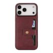 iPhone 17 Pro Max Red Leather Case with MagSafe Ring & Card Holder - 2