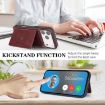 iPhone 17 Pro Max Red Leather Case with MagSafe Ring & Card Holder - 5