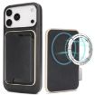 iPhone 17 Pro Max Leather MagSafe Case with Card Holder (Black) - 1