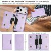 iPhone 17 Pro Max Purple Leather MagSafe Card Case by Kalebol - 4