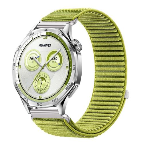 Wilderness Green 18mm Woven Nylon Hook & Loop Watch Band - 1