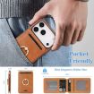 iPhone 17 Pro Leather Case with MagSafe Ring & Card Holder (Brown) - 5