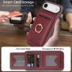 iPhone 17 Air Kalebol MagSafe Leather Card Holder Phone Case Red - 4