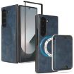 Samsung Galaxy Z Fold7 Leather MagSafe Ring Card Case (Blue) - 1