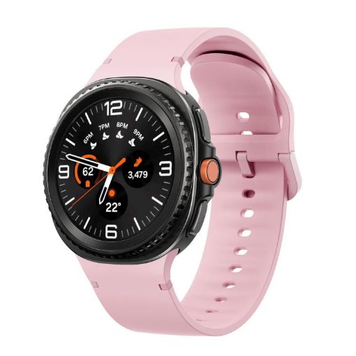 Samsung Galaxy Watch 8 Solid Silicone Band, M (Light Pink) - 1