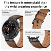 Samsung Galaxy Watch 8 Metal Connector Leather Band Blue Black - 5