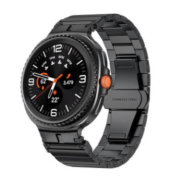 Samsung Galaxy Watch 8 40mm/44mm Black Bamboo Stainless Band - 1