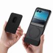 Moto Razr 40 Ultra Twill Card Bag Ring Magnetic Case (Black) - 3