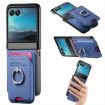 Moto Razr 40 Ultra Blue Twill Card Case with Magnetic Ring - 1