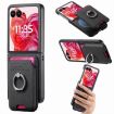 Moto Razr 50 Ultra Twill Fabric Card Bag Ring Case (Black) - 1