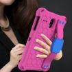 Samsung Galaxy Tab A 8.0 Shockproof Case with Straps, Rose Red/Blue - 2