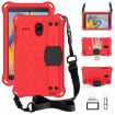Shockproof Case for Galaxy Tab A 8.0 (2018) w/ Straps (Red+Black) - 1