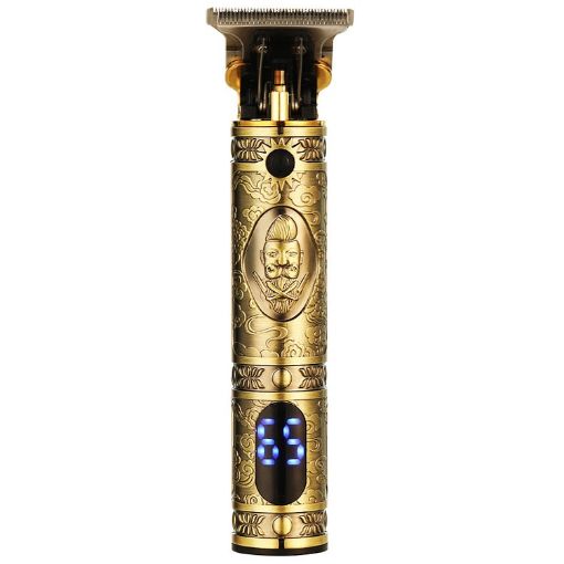 VGR V-228 5W USB Hair Clipper, LED Display, Retro Bronze Engraved - 1