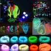 Flexible LED EL Wire Neon Lamp USB Control 3M Ice Blue Light - 2