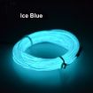 Flexible LED EL Wire Neon Lamp USB Control 3M Ice Blue Light - 4