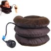 Inflatable Neck Traction Device, Head & Shoulder Pain Relief (Coffee) - 1