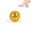 Magnetic Massage Ball Pair for Finger & Plantar Pressure Relief, 5.6cm Gold - 1