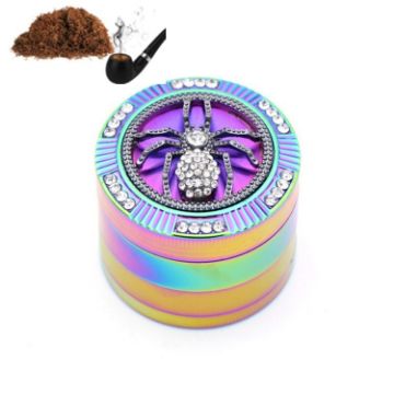 Creative Spider Colorful Smoke Grinder, Zinc Alloy, Four-layer - 1