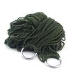 Nylon Rope Mesh Hammock - Portable Camping (Military Green) - 4