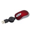 Retractable USB Mini Mouse, 1600 DPI, Ergonomic, Portable, Red - 2