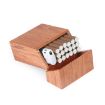 Cherry Wood Clamshell Cigarette Case with Magnetic Closure - 2