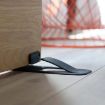 Black Multi-function Spring Door Stopper Wedge Holder Simple Style - 4