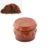 Red Wood Drum Smoke Grinder Tobacco Spice Crusher, Size S - 1