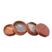 Yellow Wood Drum Smoke Grinder Tobacco Spice Crusher, Size S - 4