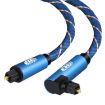 EMK 90 Swivel 360 Rotatable Optical Audio Cable 25m Blue - 1