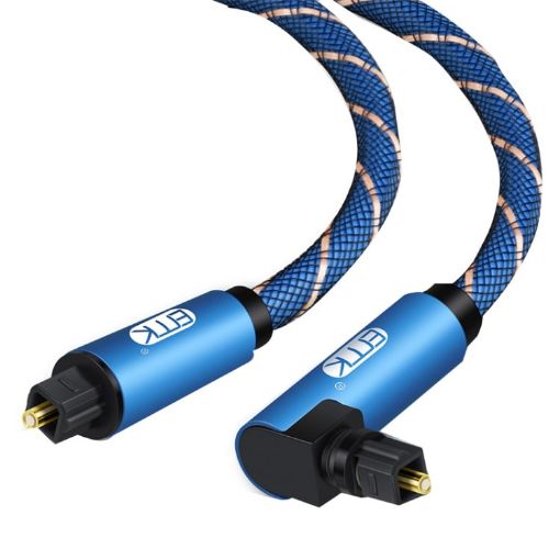 EMK 90 Swivel 360 Rotatable Optical Audio Cable 25m Blue - 1