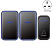 CACAZI A68-2 Wireless Doorbell, UK Plug, Black, One to Two System - 1