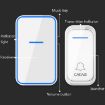CACAZI A68-2 Wireless Doorbell, UK Plug, Black, One to Two System - 4