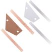 Gold GNR1 Aluminium Bass Guitar Neck Measurement Ruler - 2