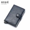 Royal Blue PU Aluminum Alloy Anti-Theft RFID Shielding Wallet - 1