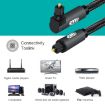 EMK 90 Swivel Right Angle 1.5m Optical Audio Cable, Black - 5