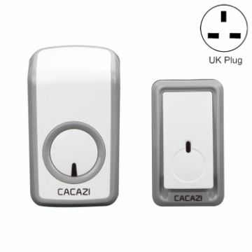 CACAZI W-899 UK Plug Smart Wireless Remote Control Doorbell - 1