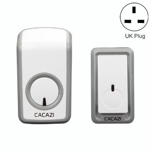 CACAZI W-899 UK Plug Smart Wireless Remote Control Doorbell - 1