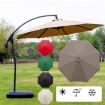 Round 2.7m Big Red Polyester Parasol Cover, 8 Ribs - 2